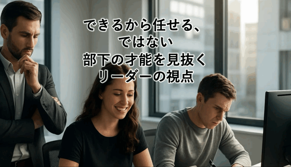 できるから任せる、ではない｜部下の才能を見抜くリーダーの視点