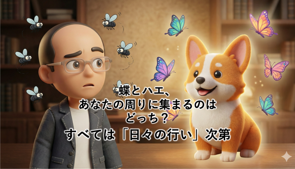 蝶とハエ、あなたの周りに集まるのはどっち？｜すべては「日々の行い」次第