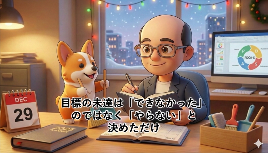 目標の未達は「できなかった」のではなく「やらない」と決めただけ