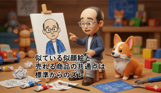 似ている似顔絵と売れる商品の共通点は、標準からのズレ