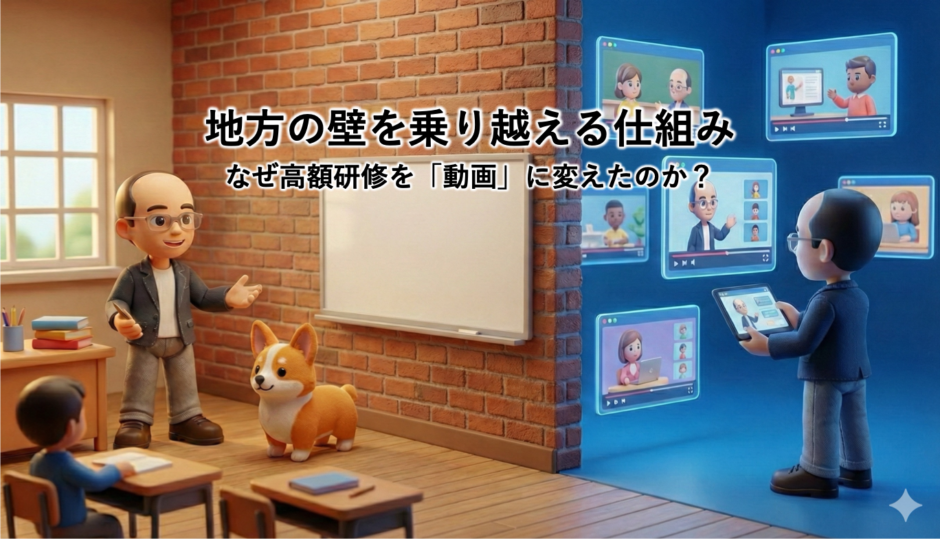 地方の壁を乗り越える仕組み｜なぜ高額研修を「動画」に変えたのか？